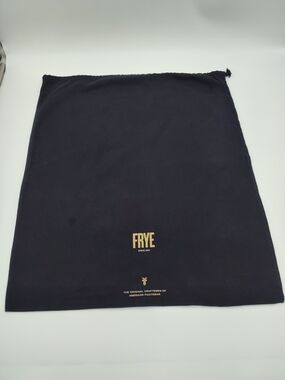 FRYE Dust Bag 21.5x20 Black Drawstring Shoe Boot Storage Travel Pouch EUC